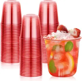 50 pcs red clear party cup