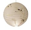 11'' Japanese Style Paper Lantern Round Hanging Lantern for Garden Party Wedding Lampshade, Crane