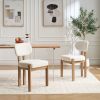 Wooden Dining Chairs Set of 2, Modern Fabric Upholstered Dining Room Chair