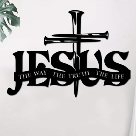 CIFbuy Aluminum Jesus Cross Scripture Wall Art Christian Home Decor Gift(TikTok, temu pick-up service)