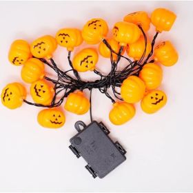 LED Pumpkin String Lights 11 FT Halloween Decoration Light Battery Operated with Timer Function for Halloween Thanksgiving Party Home Decoration