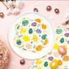 50 pcs 3-Ply Easter Egg Napkins Paper Folded 5 x 5 inch Disposable Easter Egg Cocktail Napkins Paper Dessert Napkin for Dinner Birthday Wedding Party