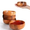 10/5pcs Acacia Wood Breakfast/Dinner Plates, Easy Cleaning