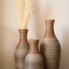 Desktop Vase, Brown Decorative Floor Vase, Classic and Neat Floor Vase, High Independent Flower Stand, Artificial Vine Vase, PVC Floor Vase