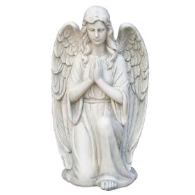 Magnesium Oxide 26.77' Kneeling Angel Statue Sculpture-Handcrafted Art for Indoor Garden Outdoor