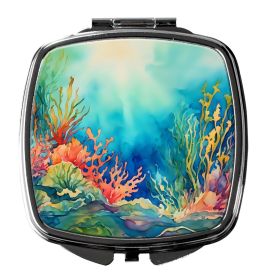 Seaweed Compact Mirror Decorative Travel Makeup Mirror for Women Girls Gifts Pocket Makeup Mirror Folding Handheld