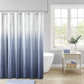 Ombre Printed Seersucker Shower Curtain Blue 72x72"