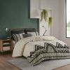 3 Piece Cotton and Flax Linen Blend Comforter Set Natural Full/Queen