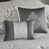 8 Piece Jacquard Comforter Set Silver/Silver Queen