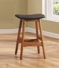Solid Wood Walnut Finish Counter Height Stools Set of 2