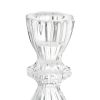 6' Decorative Clear Glass Taper Candle Holder, Small