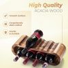 Wooden Countertop Wine rest – 8-Bottle Acacia Wine Holder Stand
