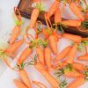 10pcs; Easter Hanging Glitter Carrot Ornaments; Easter Party DIY Crafts Mini Foam Carrot Pendant Decorations