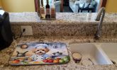 Maltipoo The Chef Dish Drying Mat Absorbent Dish Drying Mat Pad for Kitchen Counter Dish Drainer Mat for Countertop, 14 x 21", Multicolor