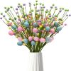 Easter Table Decor, 20 Pack Easter Egg Berry Stems Decorations for Tree, Artificial Flowers Picks for Wreath, Tree Ornaments Decorations for Home