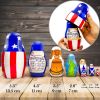 Independence Day Nesting Dolls Set 7 pcs Russian Dolls with Symbols of Independence 4th of July Decorations for Patriotic Decor