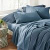 Luxury Sheet Sets Super Soft Easy Care Microfiber 3/4-Pieces Bed Sheet Set With 16-Inch Deep Pockets, Blue