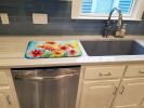 Gerbera Daisies in Watercolor Dish Drying Mat Absorbent Dish Drying Mat Pad for Kitchen Counter Dish Drainer Mat for Countertop, 14 x 21", Multicolor