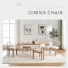 Wooden Dining Chairs Set of 2, Modern Fabric Upholstered Dining Room Chair
