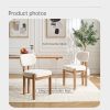 Wooden Dining Chairs Set of 2, Modern Fabric Upholstered Dining Room Chair