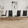 Modern Dining Chairs with Faux Leather Padded Seat Dining Living Room Chairs Upholstered Chair with Chrome Metal Legs Design for Kitchen, Living