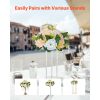 Flower Ball Arrangement Bouquet 10 PCS, 9.5-Inch Diameter Artificial Flower Balls Wedding Table Centerpieces