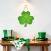 St Patricks Day Wreath St Patricks Day Door Decorations Shamrock Decorations Shamrock Wreath Hanging Sign Wooden Front Door Hanger for Porch Wall Indo