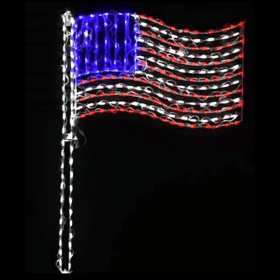 American Flag on Pole LED Display
