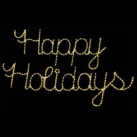 Happy Holidays LED Sign - Warm White
