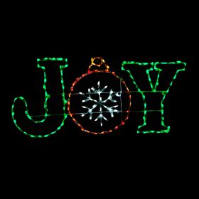 Holiday Joy with Snowflake Ornament LED Sign