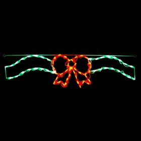 LED Bow/Ribbon Linkable Red/Green