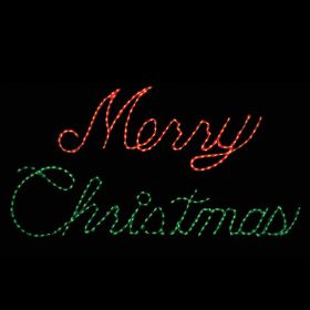 Merry Christmas LED Sign - Red/Green