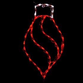 Twist Drop Ornament LED Display - Red