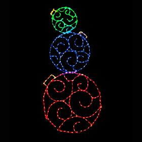 Three Ornament Stack Animated LED Display