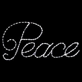 Peace LED Sign - White