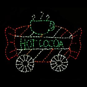 Hot Cocoa Train Car Animated LED Display