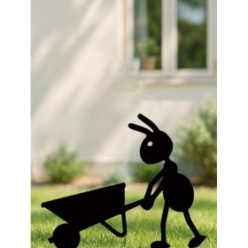 Chic Gothic Black Ant Metal Garden Statue (Option: Gardening decoration)