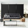 6-Ft 3-Panel Room Divider Screen with Steel Base and Heavy Duty Hinges