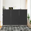 6-Ft 3-Panel Room Divider Screen with Steel Base and Heavy Duty Hinges