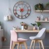 Decorative 18.5-inch Roman Numerals Silent Non-Ticking Wall Clock