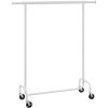 Heavy Duty  Metal Garment Rack Clothes Hanging Bar on Wheels