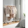 Heavy Duty  Metal Garment Rack Clothes Hanging Bar on Wheels