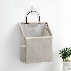 Simple Trendy Hanging Storage Bag; Double Side Pockets Organizer For Bedroom; Bathroom (Color: grey)