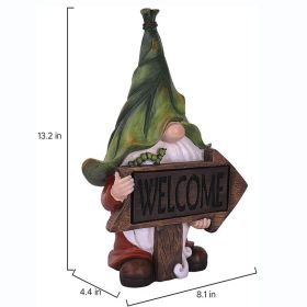 Cute Squirrels Statue Garden Lighting Waterproof Resin Figurines (Emitting Color: D)