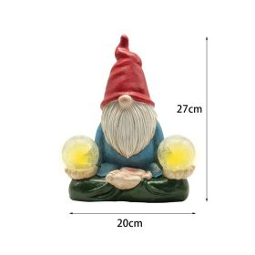 Cute Squirrels Statue Garden Lighting Waterproof Resin Figurines (Emitting Color: F)