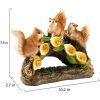 Cute Squirrels Statue Garden Lighting Waterproof Resin Figurines