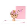 Carnation Flower And Sunflower Bouquet 3D Pop Up Card Handmade Greeting Cards For Valentine's Day; Thanksgiving; Thank You; Thinking Of You Size 15*20
