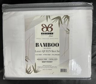 Bamboo 2000 Count Solid 6 Piece Sheet Set - Assorted (Bed Size: Queen, Color: Assorted)