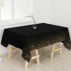 3 Pack St Patricks Day Decorations,St Patricks Day Table Cloths for Rectangle Tables,54" x 108" Disposable Plastic Tablecloths for St. Patrick's Day (Color: Black Gold Dot)