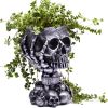 Skull Planter, Gothic Planters for Halloween Decorations Indoor/Outdoor Plants, Goth Flower Pots, Plant Pots, Skull Flower Pot, Plant Pot